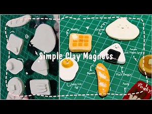 air-dry clay magnets tutorial | adding gloss with UV Resin!