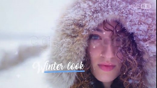 冬天雪花主题圣诞节摄影视频幻灯片 Snowflake Slideshow