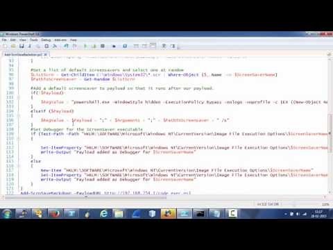 Nishang: Using Windows Screensaver as backdoor using PowerShell