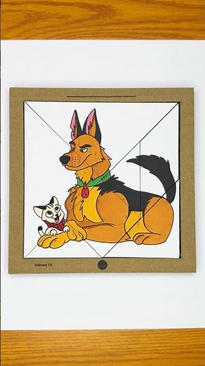 DIY Pixie Dog Tangram Puzzle Game Challenge from Cardboard !! #shorts #game #challenge #puzzle