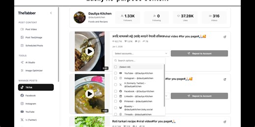 TheTabber: Create, repurpose, and post across 9  social platforms | Product Hunt