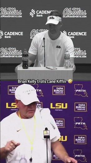 Brian Kelly trolled Lane Kiffin during today's press conference 🤣