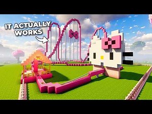 The CUTEST Roller Coaster Ever! 🎀 Hello Kitty Minecraft