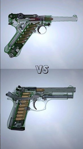 Luger vs Beretta M9: Which pistol would you choose? #shorts #military #facts