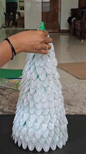 Superb Plastic spoons Christmas tree decor #shaorts #diy #craft #christmas