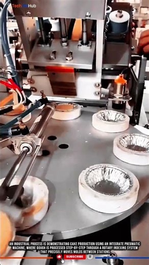 Pneumatic Cake Forming Machine for Automated Dough Filling and Shaping with Rotary Indexing System