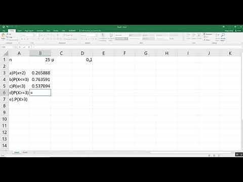 How to use excel to calcuate probability for Binomial Distribution