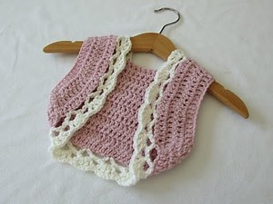 How to crochet a children's pretty summer bolero / shrug