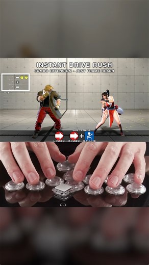 Instant Drive Rush on Hit Box ULTRA Double-tap & 2nd position Quickly tap and release Forward with your left-index finger. Then press Forward Parry at the same time with your right hand. #HitBox #HowToHitBox #StreetFighter6 #SF6 #スト6 #Leverless | Hit Box Arcade