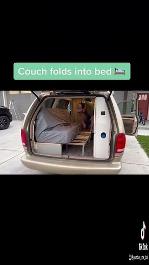 Mini Van Camper Conversion fold out couch/bed