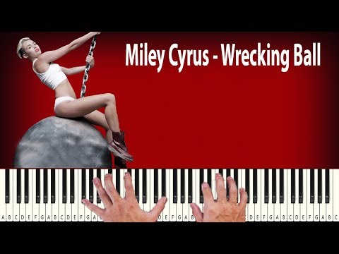 Miley Cyrus - Wrecking Ball - PIANO TUTORIAL