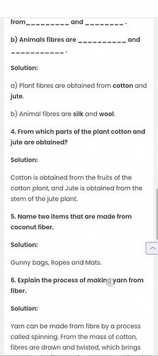 class 6 science chapter 3 fibre and fabric all question answers#ncert #ncertsolutions #rbse