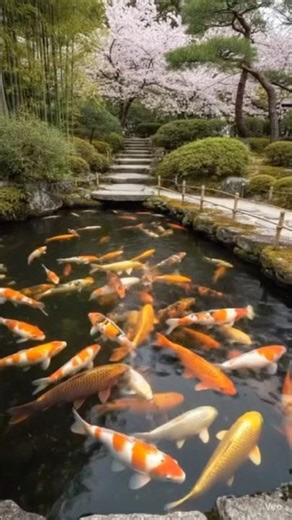 Amazing Backyard Feng Shui Koi Pond in Japan! **BIG KOI FISH** #ornamentalfish