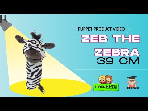 Zeb the Zebra sockpuppet by Living Puppets
