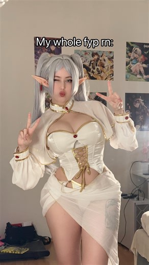 ♥ 𝗬𝗔𝗬𝗔 ♥ on Instagram: "Just Frieren everywhere I scroll hahaha 😆🤍 . . . . #egirl #gamergirl #cosplaygirl #explore #foryou"