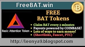 FreeBAT.win, Get Free BAT Tokens | Claim Free BAT Tokens every 2 Minutes | Get Free 1 BAT daily by shortlinks