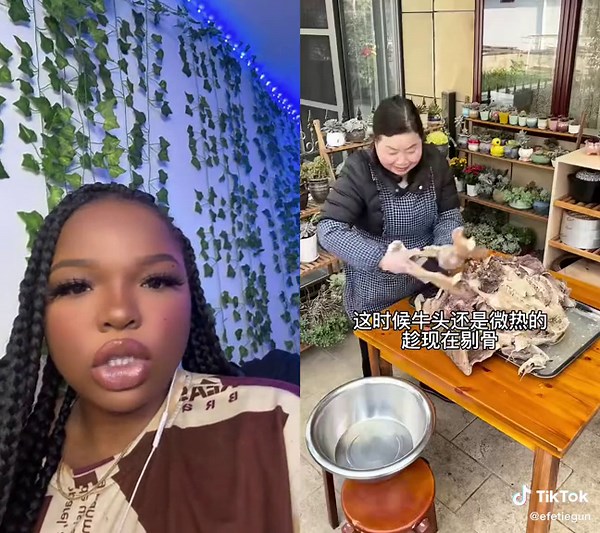 Cow Head Cleaning and Cooking Process Revealed