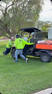 Time to get back to work! Pine straw installation time at IMG Academy Golf Club 💰 | Paul Jamison