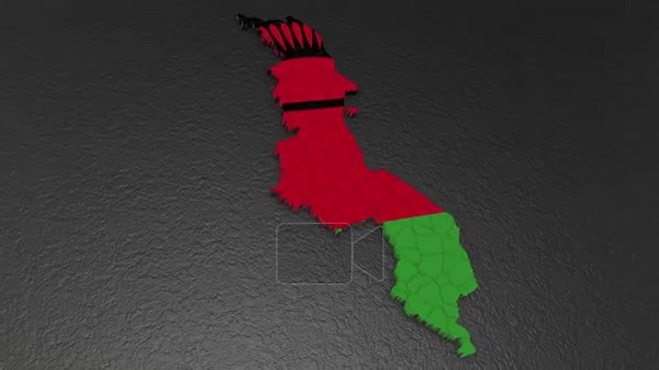 Malawi map 3d. 3d map of Malawi