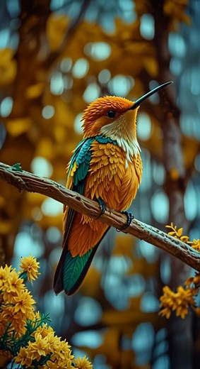 Colorful hummingbirds #animalsoftiktok #galaxybirds #hummingbirds #ai #viraltiktok #foryoupage