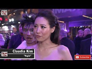 Ezra Miller photobombs Claudia Kim's red carpet interview at Fantastic Beasts 2 UK Premiere!