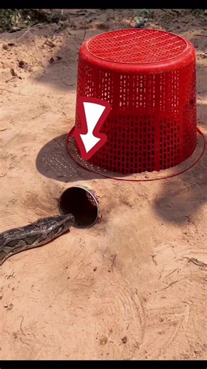 Trap snake with plastic baskets #shorts #amazingtrap #trap #magictrap #wildlifetrap #short #snake #snaketrap #buildsnaketrap #yfp #foryou #foryoupage #usa #uk