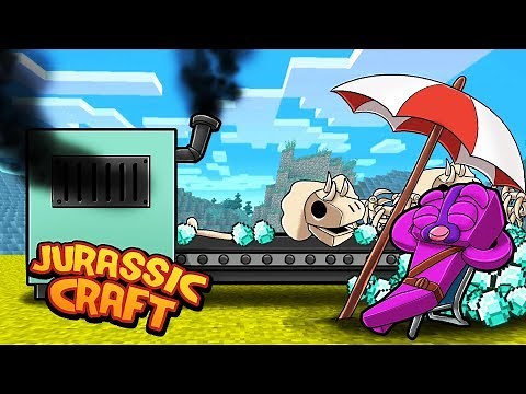 Minecraft Jurassic Craft - SECRET WAY TO GET EASY FOSSILS!