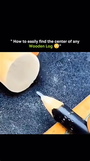 SCIENCE | HISTORY | FACTS | EXPERIMENT on Instagram: "Finding the true center of a wooden log might look like guesswork, but it’s actually a precise geometric method used by carpenters, woodturners, and sawmill operators. This video shows a reliable technique that works even when the log isn’t perfectly round. The process starts by identifying two random points on the edge of the log. From each point, straight lines are drawn across the surface toward the opposite side. When these lines intersec