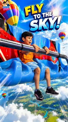 Up, up, and away! Watch Sarim amazing sky adventure. #shorts #asmr #subscribe