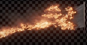 Realistic Burning Cloth Simulation Achieved With Houdini