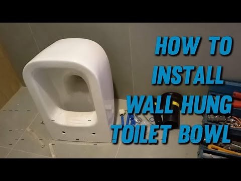 How to install wall hung toilet bowl