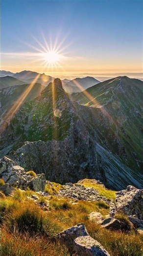 Sunset Over Rocky Alps Mountains 🌄 Pure Alpine Calm #mountainshorts #viralshorts