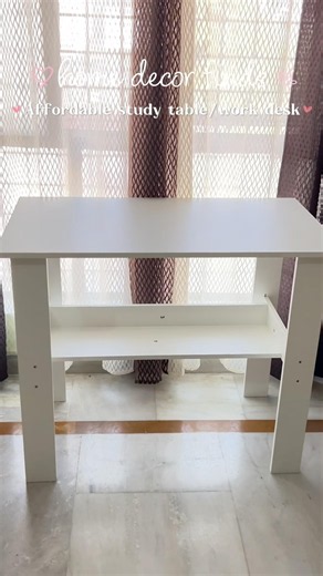 White Aesthetic Study Table | Pinterest-Inspired Work Desk & Laptop Table | Flipkart Find 🤍
