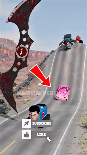 CAR vs BATMAN CRUSH - beamNG.drive