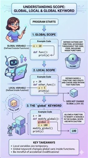 glob vs local scope of variables in python #pythonprogramming #pythonvariables #fyp @CodeWithHarry