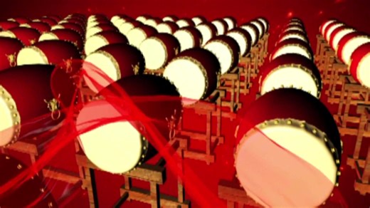 喜庆中国风鼓舞中国打大鼓高清晚会视频背景素材