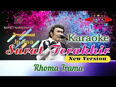 Karaoke Surat terakhir (New Version) - Rhoma Irama & Soneta Group || Karaoke Dangdut