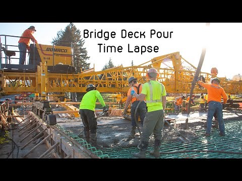Bridge Deck Concrete Pour Time Lapse