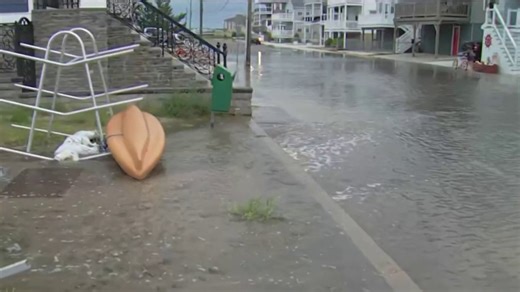 Flooding overtakes streets in Wildwood from Hurricane Erin