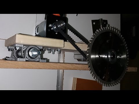 How to build a table saw with lift mechanism. Accurate, easy, fast with simple tools.