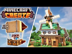 I built a starter house in the Minecraft Create Mod ⚙️ | Episode 1