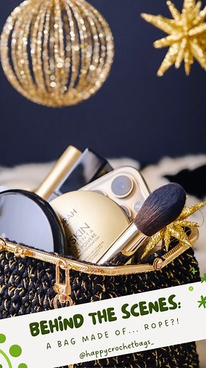 A BAG MADE OF... ROPE?! Guess what? I'm starting a brand new project! This time, I'm not using normal yarn. I'm using a packaging rope! 類 That's the rough string used to tie up boxes. I wonder if it will work? It's a fun experiment to make a super strong and unique bag. Follow along to see if my crazy idea works! What do you think it will look like? #crochetbag #crochetpattern #eventbag #holidayclutch #christmashandbag | Happycrochetbags | Facebook