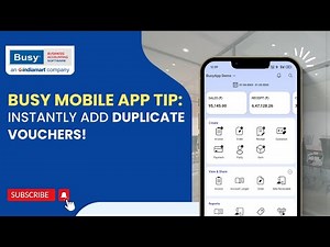 Save Time! Duplicate Voucher in BUSY Mobile App (English) | BUSY Mobile App