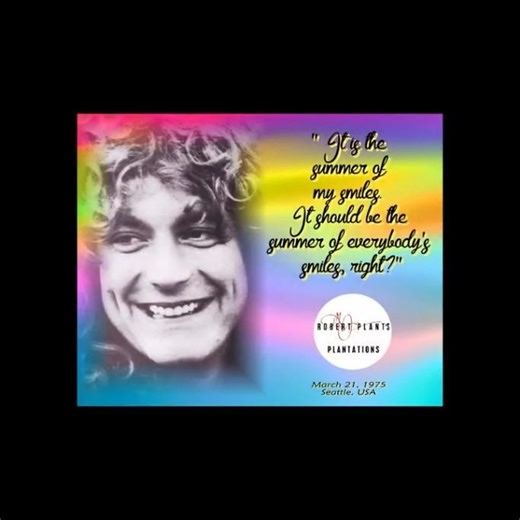 Robert Plant: It's the Summer of my Smiles #ledzeppelin #robertplant