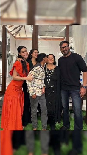 Ajaya devgn with Kajol devgn beautiful family pic Daughter Nysa devgan, Son Yug Devgan #viral #shots