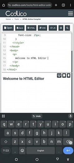 🚀 Codlico HTML Editor: Code & Preview Instantly! #HTMLEditor #Codlico #WebDevelopment