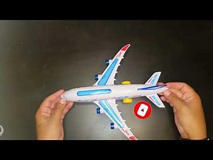 Kids airplane toy with light music Airbus A380 unboxing and review