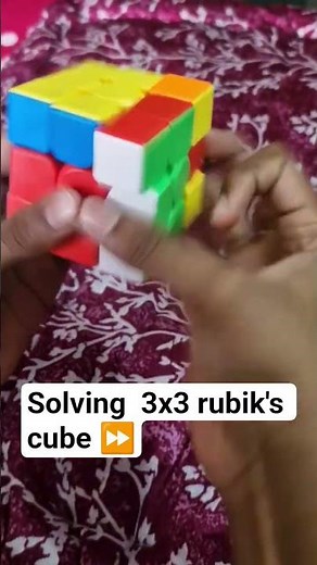 Solving 3x3 Rubik's cube.#beginners #cubealgorithms #rubikscube #tutorial #youtubeshorts #motivation