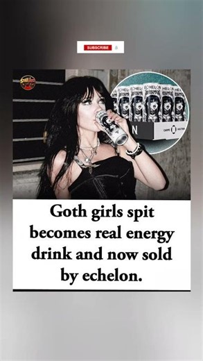 🥤🖤 goth girl spit shocks fans and viral energy drink now available thanks to echelon #shorts #viral