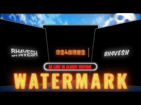 AE Editors Like Watermark On Alight Motion Free (+Preset)